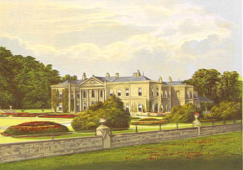 Etching of Studley Royal House from 19th century