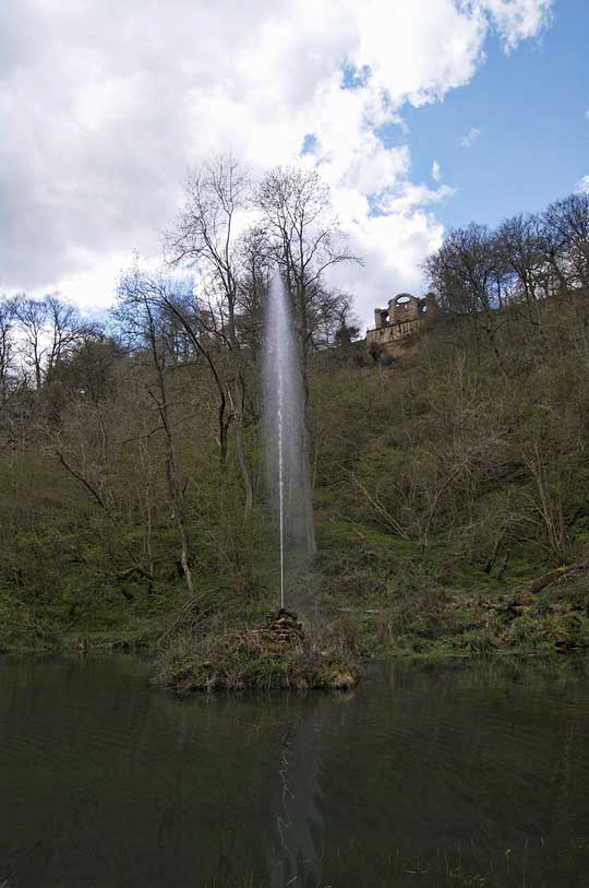 The fountain at Hackfall