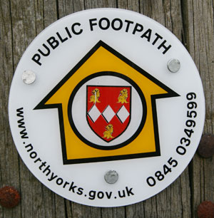 Footpath way marker